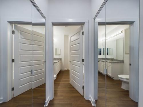 Two Bedroom Apartment in Ocala, Florida - #104 Chamaeleon - View-to-Bathroom